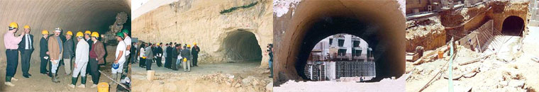 Photos of tunelling equipment Malta, shotcrete, raiseborers, shaft excavations, rock bolting, road headers